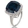 For a trendy statement ring, try this huge sapphire and diamond right hand ring.  Total gem weight is 7 carats and diamond content is .03 carats in J/K color, I3 clarity. Image-2