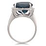 For a trendy statement ring, try this huge sapphire and diamond right hand ring.  Total gem weight is 7 carats and diamond content is .03 carats in J/K color, I3 clarity. Image-4