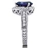 1 1/2ct Pear Shape Amethyst and Diamond Ring Crafted In Solid 14K White Gold Image-3
