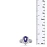 1 1/2ct Pear Shape Amethyst and Diamond Ring Crafted In Solid 14K White Gold Image-5