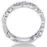 Floral Inspired Diamond Wedding Band With Diamonds In 14 Karat White Gold Image-4