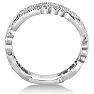 Floral Inspired Diamond Wedding Band With Diamonds In 14 Karat White Gold Image-4