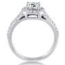 1ct Round Diamond Halo Engagement Ring Crafted In Solid 14K White Gold Image-4