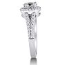 1 3/8ct Round Diamond Halo Engagement Ring Crafted In Solid 14K White Gold Image-3