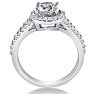 1 3/8ct Round Diamond Halo Engagement Ring Crafted In Solid 14K White Gold Image-4