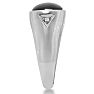 Cabochon Black Onyx and Diamond Men's Ring Crafted In Solid White Gold Image-3