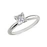 1/4 Carat Princess Diamond Solitaire Engagement Ring In Platinum Image-2