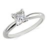 1/2 Carat Princess Diamond Solitaire Engagement Ring In Platinum Image-2