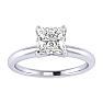 3/4 Carat Princess Diamond Solitaire Engagement Ring In Platinum Image-1