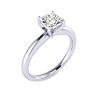 3/4 Carat Princess Diamond Solitaire Engagement Ring In Platinum Image-2