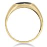 Cushion Cut Black Onyx Men's Ring Crafted In Solid 14K Yellow Gold Image-4