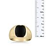 Cushion Cut Black Onyx Men's Ring Crafted In Solid 14K Yellow Gold Image-5