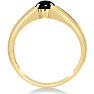 Oval Black Onyx and Diamond Men's Ring Crafted In Solid 14K Yellow Gold Image-4