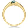 1 1/2ct Oval Blue Topaz and Diamond Men's Ring Crafted In Solid 14K Yellow Gold Image-4