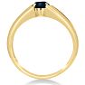 1 1/2ct Oval Created Sapphire and Diamond Men's Ring Crafted In Solid 14K Yellow Gold
 Image-4
