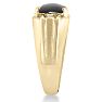 Black Onyx and Diamond Men's Ring Crafted In Solid Yellow Gold
 Image-4