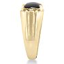 Black Onyx and Diamond Men's Ring Crafted In Solid Yellow Gold
 Image-4