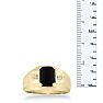 Black Onyx and Diamond Men's Ring Crafted In Solid Yellow Gold
 Image-5