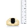 Black Onyx and Diamond Men's Ring Crafted In Solid Yellow Gold
 Image-5