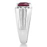 2 1/4ct Created Ruby and Diamond Men's Ring Crafted In Solid White Gold Image-4