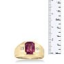 2 1/4ct Created Ruby and Diamond Men's Ring Crafted In Solid Yellow Gold Image-5