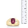 2 1/4ct Created Ruby and Diamond Men's Ring Crafted In Solid 14K Yellow Gold
 Image-5