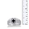 Oval Black Onyx Men's Ring Crafted In Solid White Gold Image-5