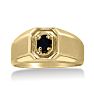 Oval Black Onyx Men's Ring Crafted In Solid Yellow Gold
 Image-1
