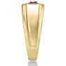 1/4ct Oval Created Ruby Men's Ring Crafted In Solid 14K Yellow Gold
 Image-3