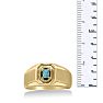 1/4ct Oval Blue Topaz Men's Ring Crafted In Solid Yellow Gold Image-5