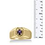 1/4ct Oval Amethyst Men's Ring Crafted In Solid Yellow Gold Image-5