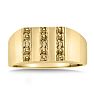 Men's Diamond Ring Crafted In Solid 14K Yellow Gold Image-1