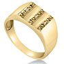 Men's Diamond Ring Crafted In Solid 14K Yellow Gold Image-2