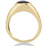 Oval Black Onyx and Diamond Men's Ring Crafted In Solid 14K Yellow Gold
 Image-4