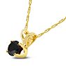 1/4ct Black Diamond Solitaire Pendant In 14k Yellow Gold Image-2
