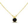 1/4ct Black Diamond Solitaire Pendant In 14k Yellow Gold Image-4