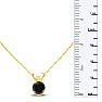 1/4ct Black Diamond Solitaire Pendant In 14k Yellow Gold Image-5