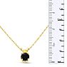1/3ct Black Diamond Solitaire Pendant in 14k Yellow Gold Image-5