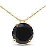 1 1/2ct Black Diamond Solitaire Pendant in Yellow Gold Image-1