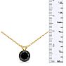 1 1/2ct Black Diamond Solitaire Pendant in Yellow Gold Image-4