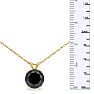 2ct Black Diamond Solitaire Pendant in 14k Yellow Gold Image-4