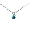 1/5ct Blue Diamond Pendant in Sterling Silver Image-1