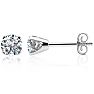 1 Carat Diamond Stud Earrings In 14 Karat White Gold Image-1