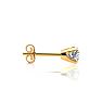 1 Carat Diamond Stud Earrings In 14 Karat Yellow Gold Image-2