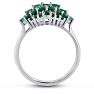 1.30ct Emerald Cluster Ring Crafted In Solid Sterling Silver Image-3