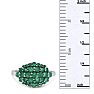 1.30ct Emerald Cluster Ring Crafted In Solid Sterling Silver Image-5