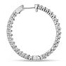2ct Endless Diamond Hoop Earrings Crafted In Solid 14 Karat White Gold Image-5