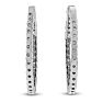 2ct Endless Diamond Hoop Earrings Crafted In Solid 14 Karat White Gold Image-6