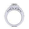 2 1/4 Carat Princess Halo Diamond Bridal Set in 14k White Gold Image-3