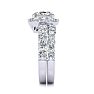 2 1/4 Carat Princess Halo Diamond Bridal Set in 14k White Gold Image-4
